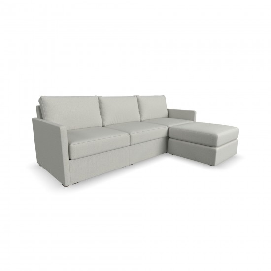 Flex Sofa with Narrow Arm and Ottoman in Frost by homestyles