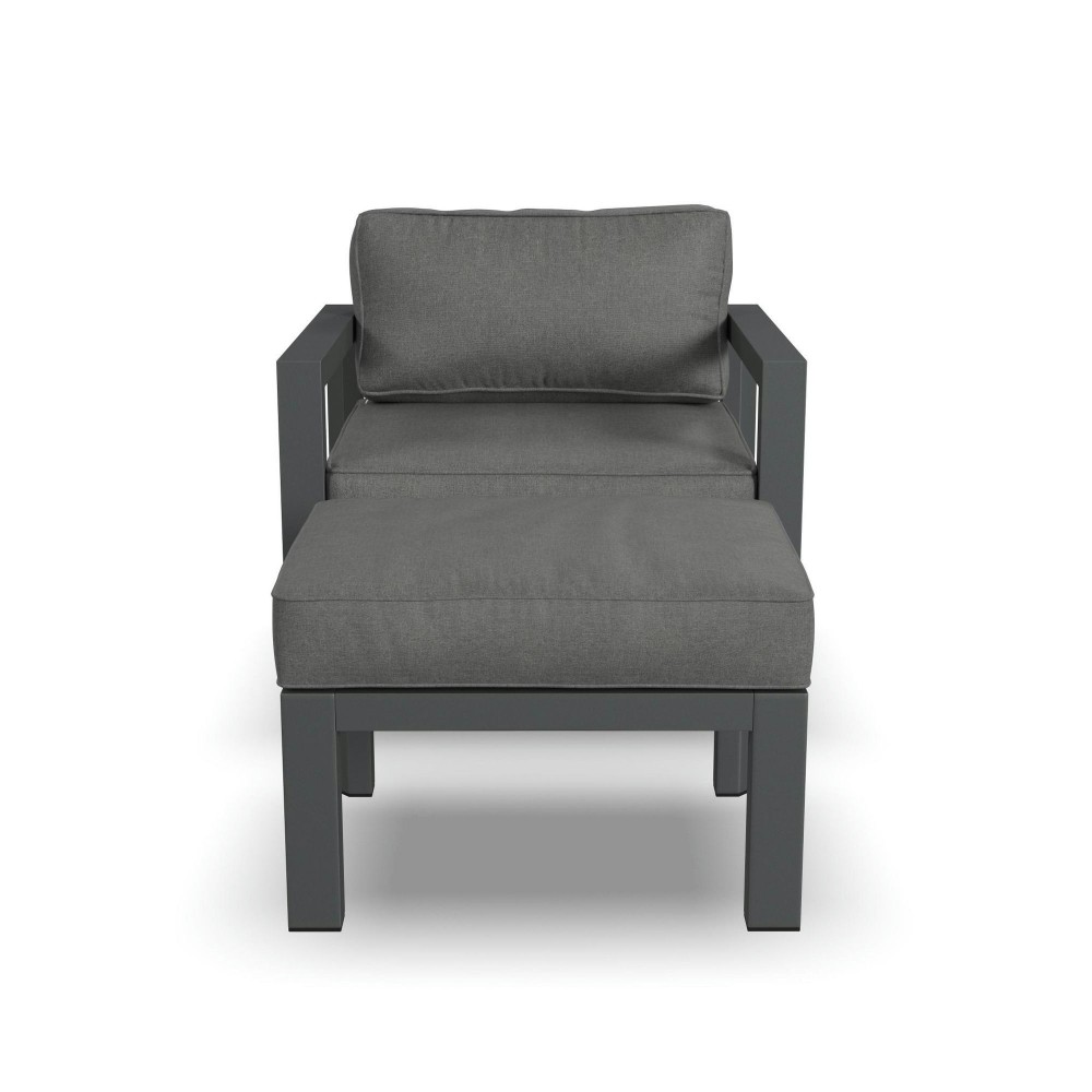 Grayton Chair w/ Ottoman in Gray by homestyles