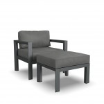 Grayton Chair w/ Ottoman in Gray by homestyles