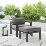 Grayton Chair w/ Ottoman in Gray by homestyles