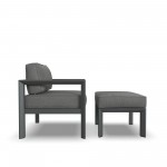 Grayton Chair w/ Ottoman in Gray by homestyles