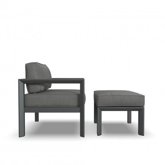 Grayton Chair w/ Ottoman in Gray by homestyles