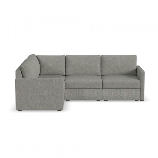 Flex 4-Seat Sectional with Narrow Arm in Pebble by homestyles