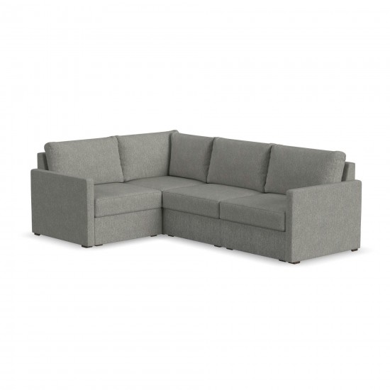 Flex 4-Seat Sectional with Narrow Arm in Pebble by homestyles