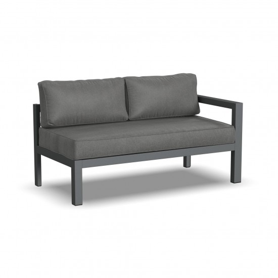 Grayton 5 Seat Sectional w/ Ottoman in Gray by homestyles