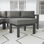 Grayton 5 Seat Sectional w/ Ottoman in Gray by homestyles