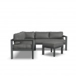 Grayton 5 Seat Sectional w/ Ottoman in Gray by homestyles