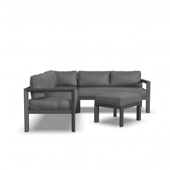 Grayton 5 Seat Sectional w/ Ottoman in Gray by homestyles