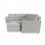 Flex 5-Seat Sectional with Narrow Arm and Ottoman in Frost by homestyles