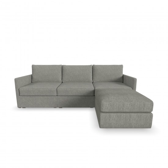 Flex Sofa with Narrow Arm and Ottoman in Pebble by homestyles