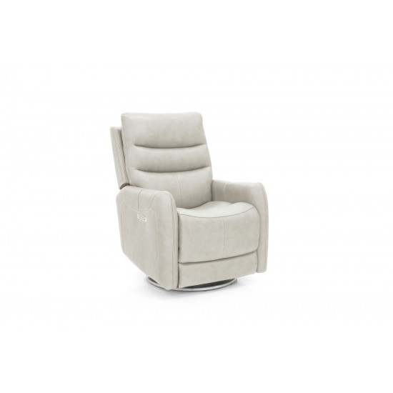 3PHL-1215 San Marco Dove Swivel Recliner w/Power Recline, Head Rest & Lumbar