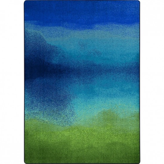 Colorwash 5'4" x 7'8" area rug in color Marine