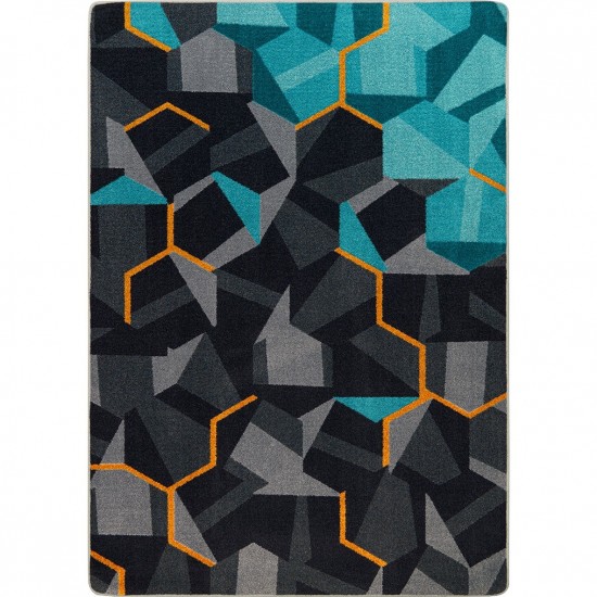 Stealth 5'4" x 7'8" area rug in color Teal