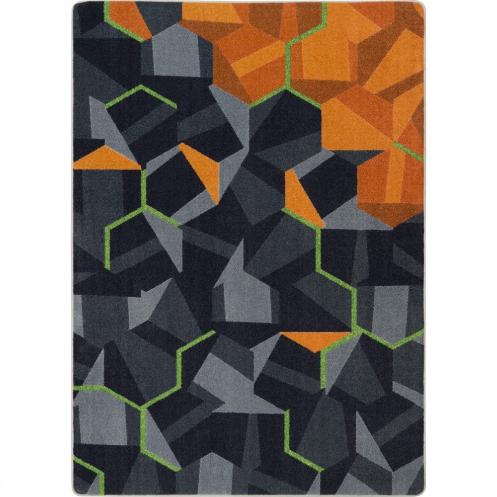 Stealth 7'8" x 10'9" area rug in color Tangerine