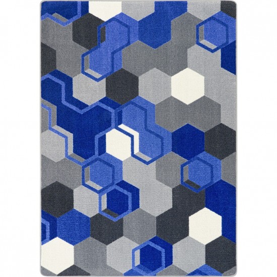 Team Up 7'8" x 10'9" area rug in color Blue