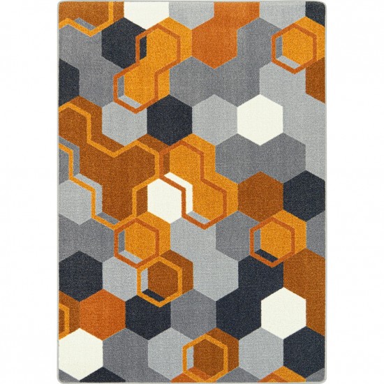 Team Up 5'4" x 7'8" area rug in color Orange