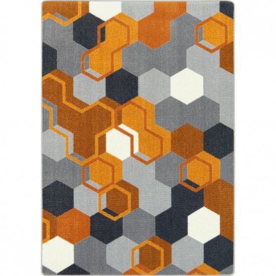 Team Up 7'8" x 10'9" area rug in color Orange