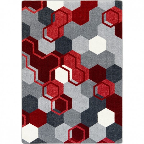 Team Up 5'4" x 7'8" area rug in color Red