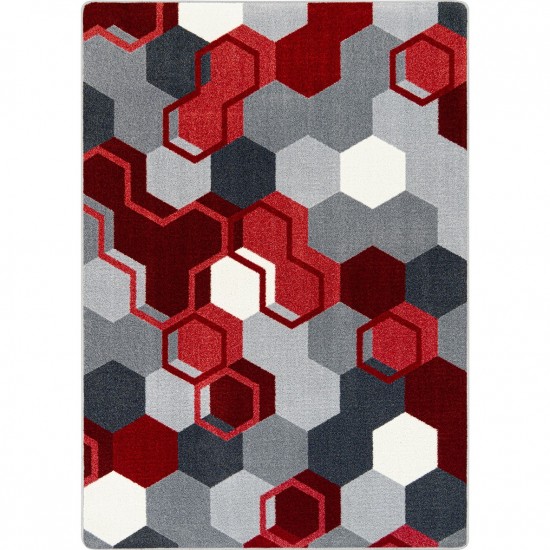 Team Up 10'9" x 13'2" area rug in color Red