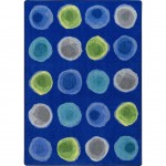 Watercolor Spots 5'4" x 7'8" area rug in color Marine