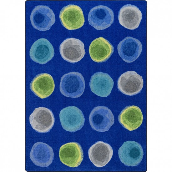 Watercolor Spots 10'9" x 13'2" area rug in color Marine