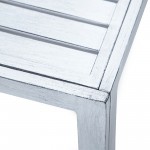 LeisureMod Chelsea Patio Coffee Table With Grey Aluminum, Weathered Grey