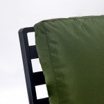 LeisureMod Walbrooke Black Patio Conversation, Fire Pit With Slats Design, Green