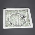 LeisureMod Walbrooke Black Patio ConversationFire Pit & Tank Holder, Light Grey