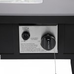 LeisureMod Walbrooke Black Patio ConversationFire Pit & Tank Holder, Light Grey