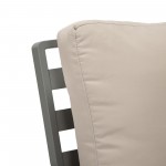 LeisureMod Walbrooke Grey Patio ConversationFire Pit & Tank Holder, Beige