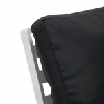 LeisureMod Walbrooke White Patio ConversationFire Pit & Tank Holder, Charcoal