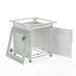 LeisureMod Walbrooke White Patio ConversationFire Pit & Tank Holder, Grey