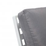 LeisureMod Walbrooke White Patio ConversationFire Pit & Tank Holder, Grey