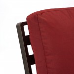 LeisureMod Walbrooke Brown Patio ConversationFire Pit & Tank Holder, Red