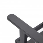 LeisureMod Walbrooke Black Patio Conversation Fire Pit With Slats Design, Green