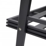 LeisureMod Walbrooke Black Patio Conversation Fire Pit With Slats Design, Green