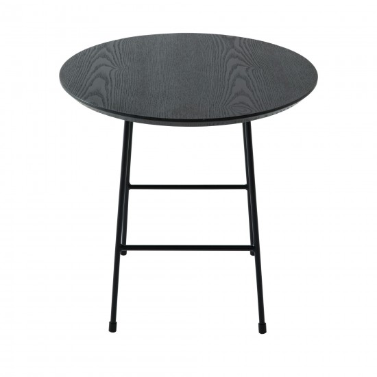 Rossmore - Black Base Side Table - Black Top, Black