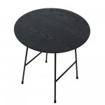 Rossmore - Black Base Side Table - Black Top, Black