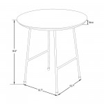 Rossmore - Black Base Side Table - White Top, White