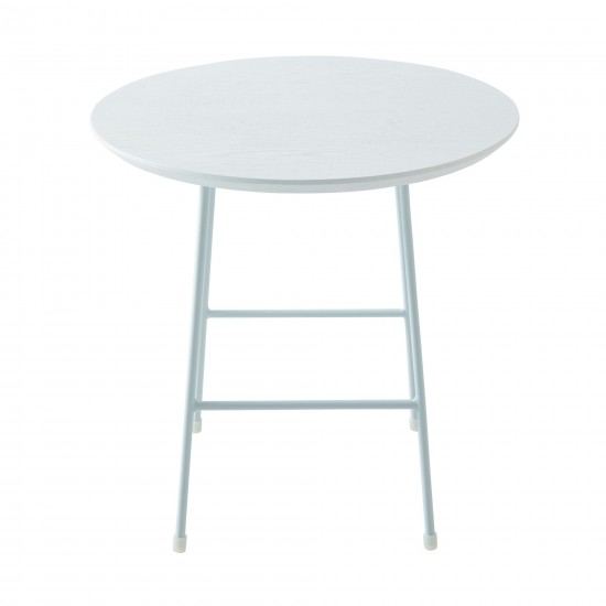 Rossmore - White Base Side Table - White Top, White