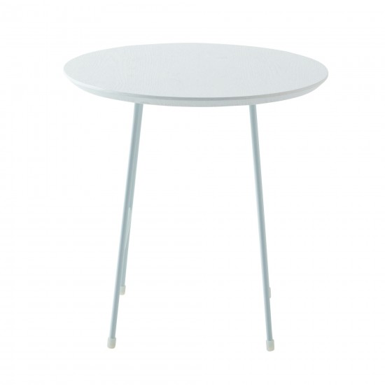 Rossmore - White Base Side Table - White Top, White