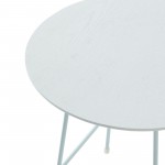 Rossmore - White Base Side Table - White Top, White