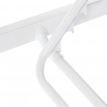 LeisureMod Marlin Patio Chaise Lounge Chair With White Aluminum Frame, White