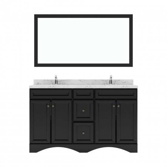 Talisa 60" Double Bath Vanity Espresso, Quartz Top, Sinks, ED-25060-CMRO-ES-002