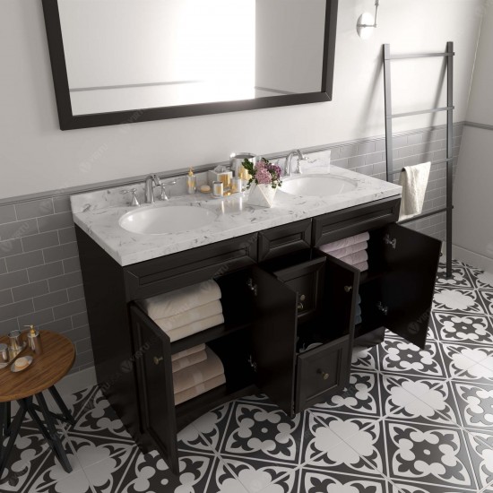 Talisa 60" Double Bath Vanity Espresso, Quartz Top, Sinks, ED-25060-CMRO-ES-002