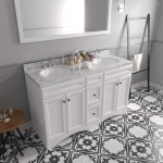 Talisa 60" Double Bath Vanity in White, Quartz Top, Sinks, ED-25060-CMRO-WH