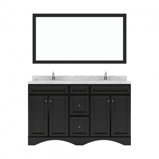 Talisa 60" Double Bath Vanity in Espresso, Quartz Top, Sinks, ED-25060-CMSQ-ES