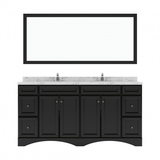 Talisa 72" Double Bath Vanity Espresso, Quartz Top, Sinks, ED-25072-CMRO-ES-001