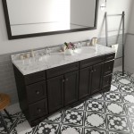 Talisa 72" Double Bath Vanity Espresso, Quartz Top, Sinks, ED-25072-CMRO-ES-001