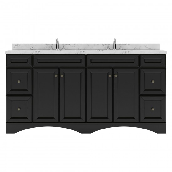 Talisa 72" Double Bath Vanity Espresso, Quartz Top, Sinks, ED-25072-CMRO-ES-NM